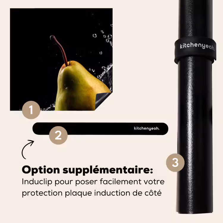 Protection plaque induction - Poire - Fruit - Eau - Noir — 8