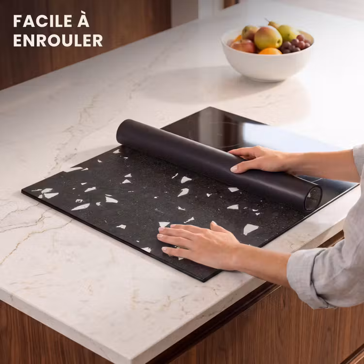 Protection plaque induction - Mosaïque Terrazzo abstraite — 6