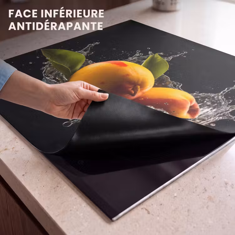 Protection plaque induction - Mangue - Fruit - Eau - Noir - Feuille — 7