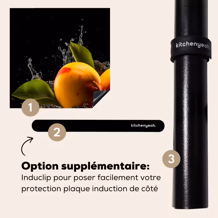 Protection plaque induction - Mangue - Fruit - Eau - Noir - Feuille — 8
