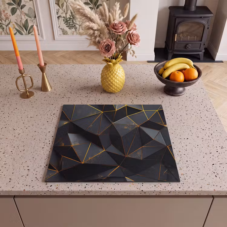 Protection plaque induction - Veine d'or géométrique — 3