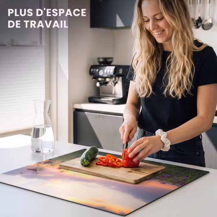 Protection plaque induction - Cosmos au coucher du soleil — 5
