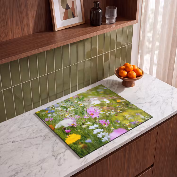 Protection plaque induction - Impression d'un jardin de fleurs sauvages — 4
