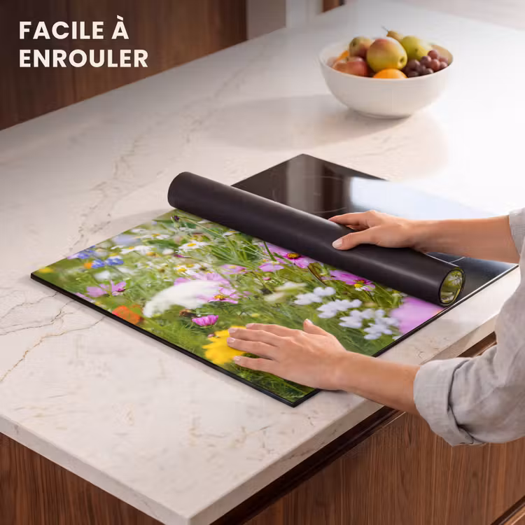 Protection plaque induction - Impression d'un jardin de fleurs sauvages — 6