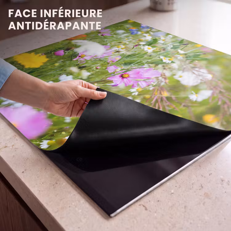 Protection plaque induction - Impression d'un jardin de fleurs sauvages — 7