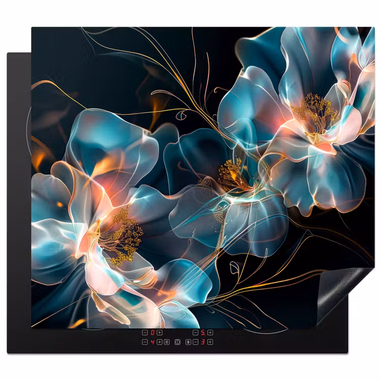 Protection plaque induction - Flore lumineuse dans la nuit — 1