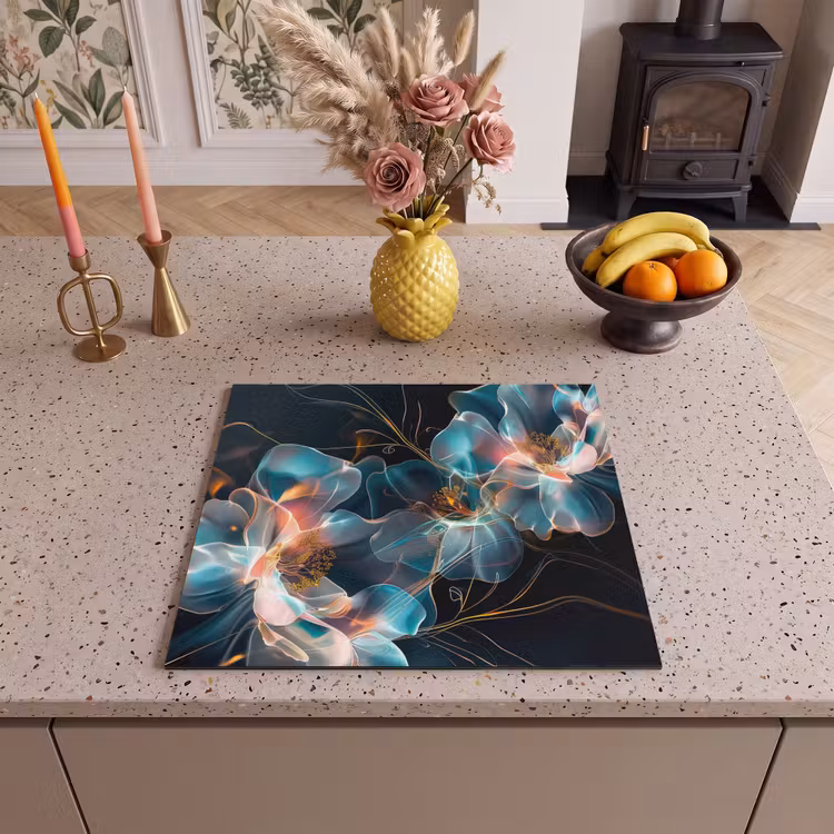 Protection plaque induction - Flore lumineuse dans la nuit — 3