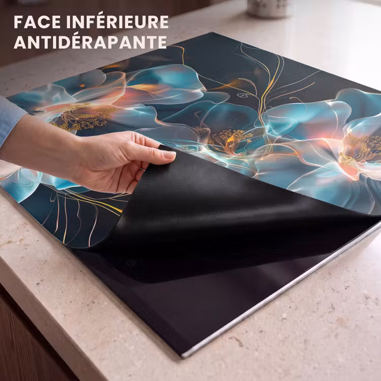 Protection plaque induction - Flore lumineuse dans la nuit — 7