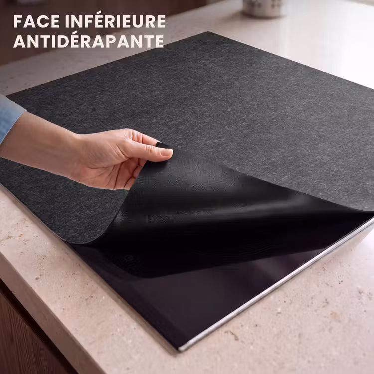 Protection plaque induction - Texture du granit de nuit — 7