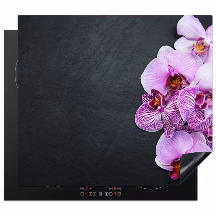 Protection plaque induction - Arrangement d'orchidées contrastées — 1