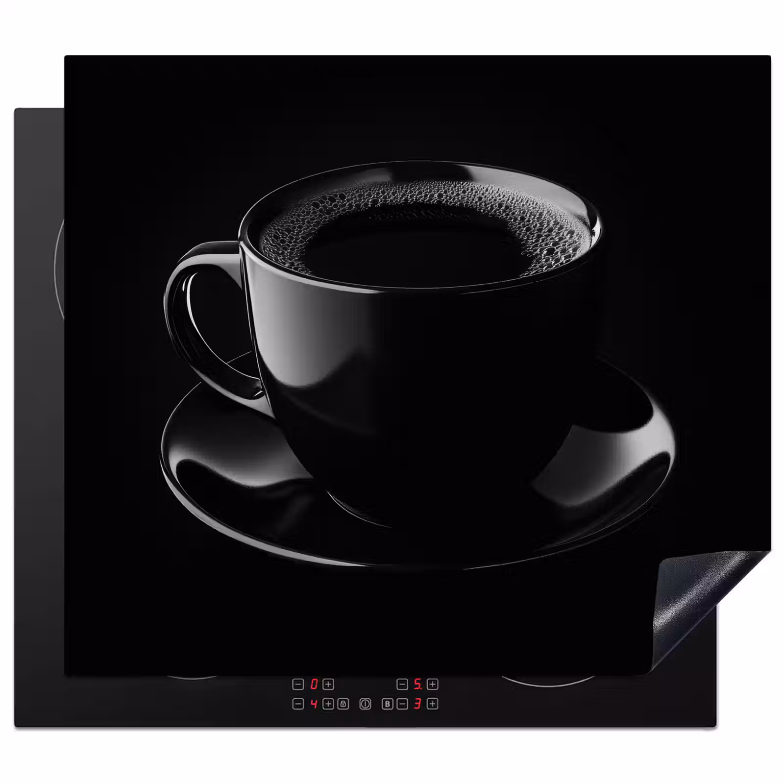 Protection plaque induction - Noir - Café - Tasse — 1