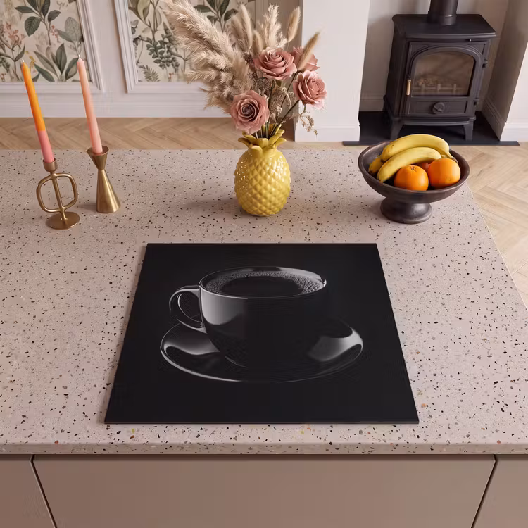 Protection plaque induction - Noir - Café - Tasse — 3