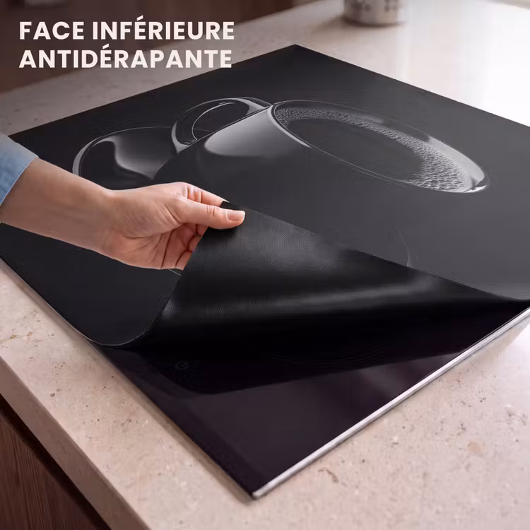 Protection plaque induction - Noir - Café - Tasse — 7