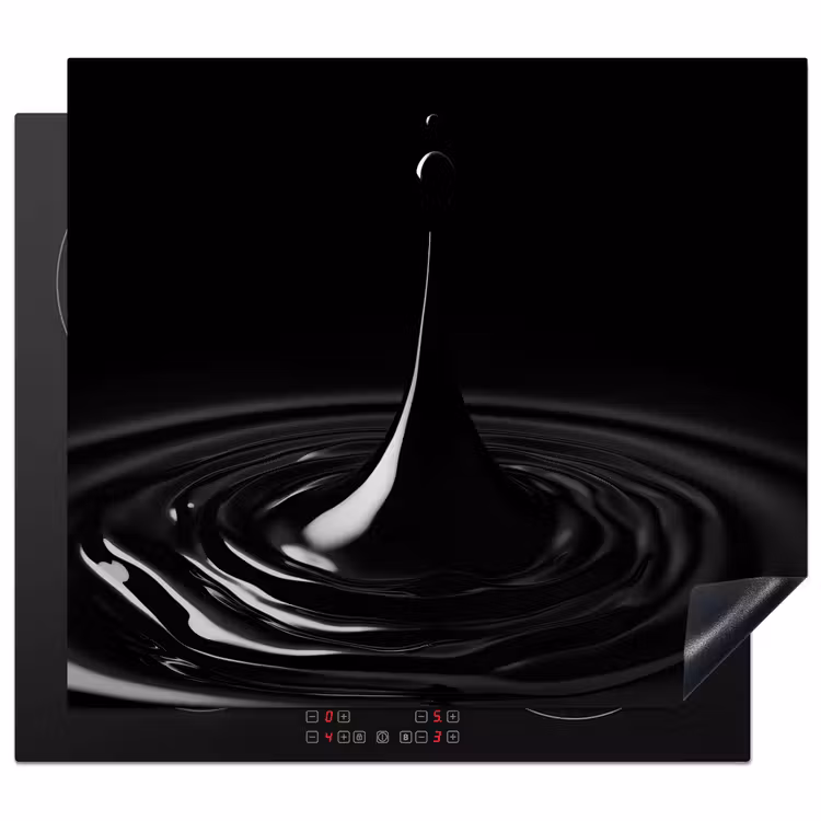Protection plaque induction - Noir - Eau - Goutte — 1