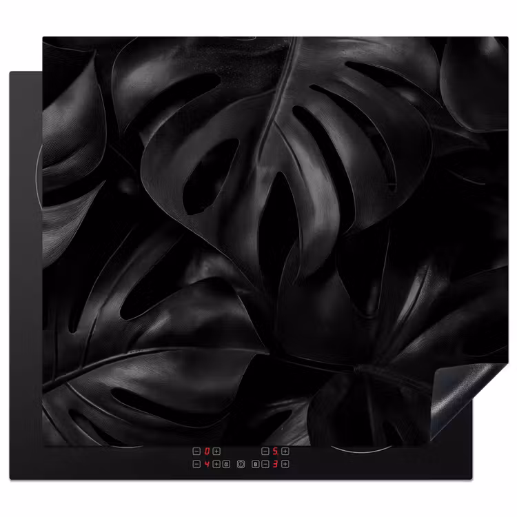 Protection plaque induction - Noir - Monstera - Feuilles — 1