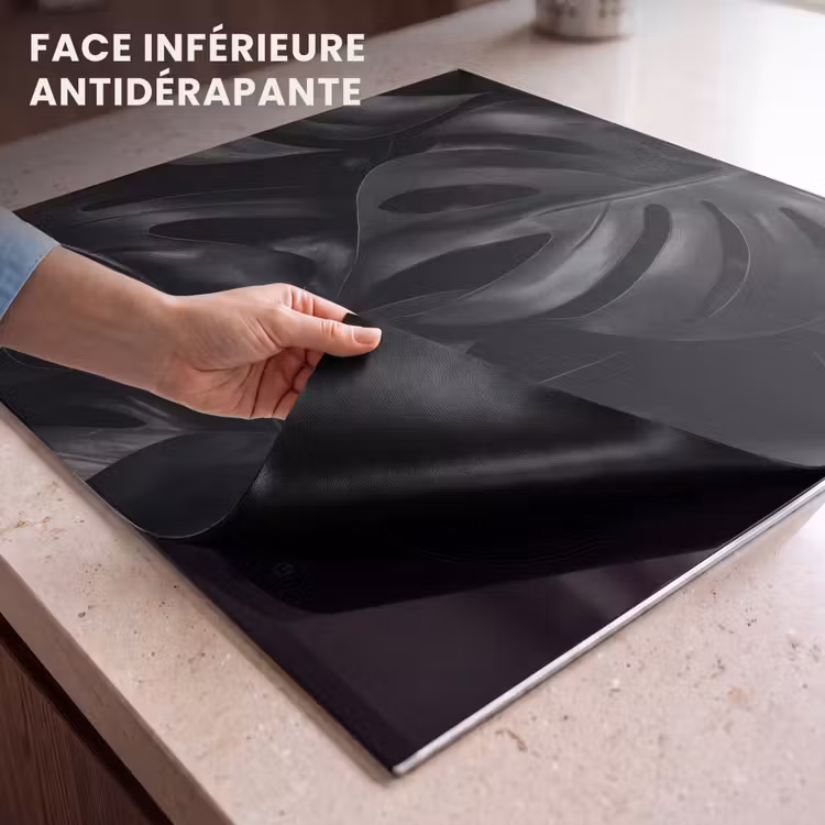 Protection plaque induction - Noir - Monstera - Feuilles — 7