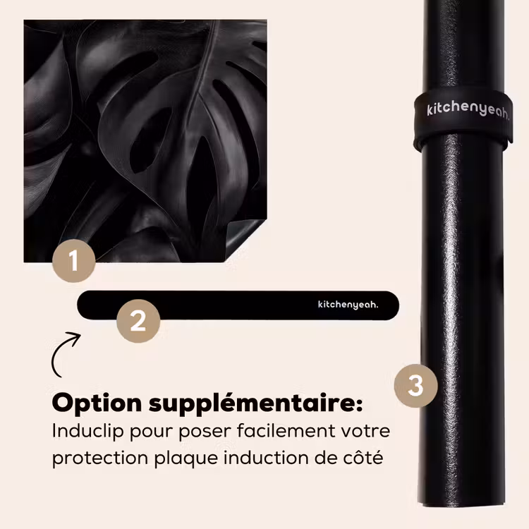Protection plaque induction - Noir - Monstera - Feuilles — 8