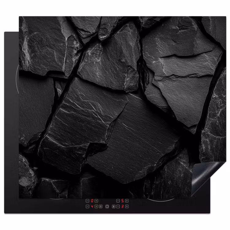 Protection plaque induction - Noir - Pierre - Rock — 1
