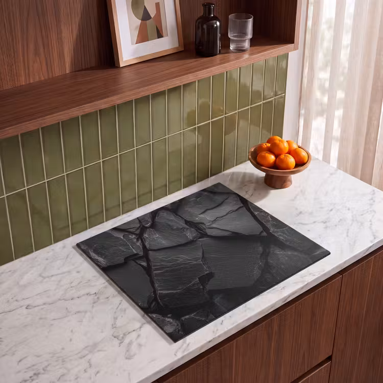 Protection plaque induction - Noir - Pierre - Rock — 4