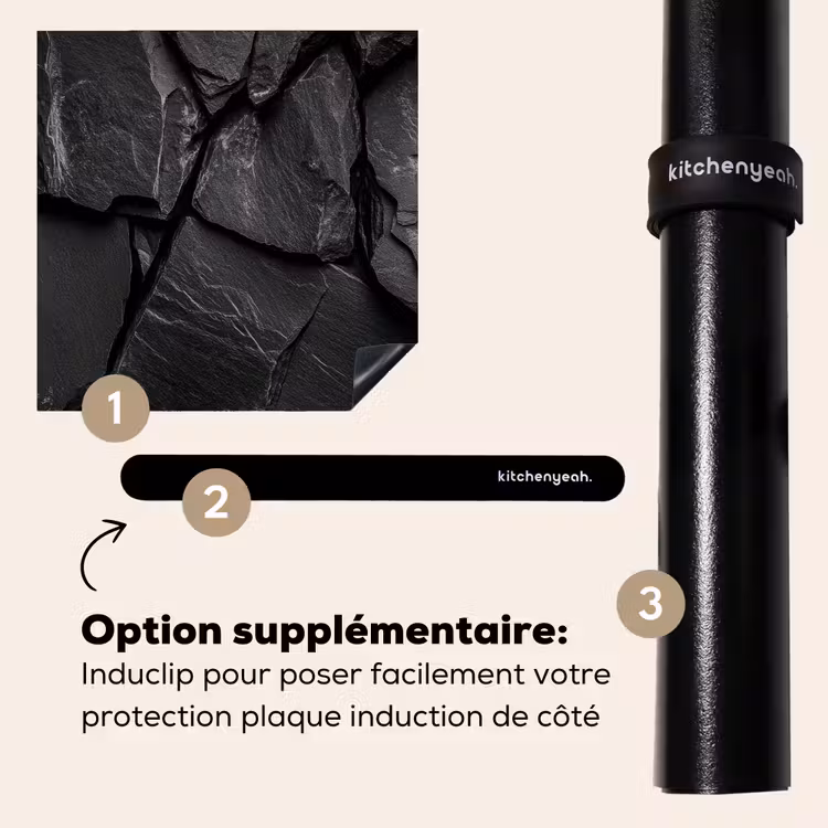 Protection plaque induction - Noir - Pierre - Rock — 8
