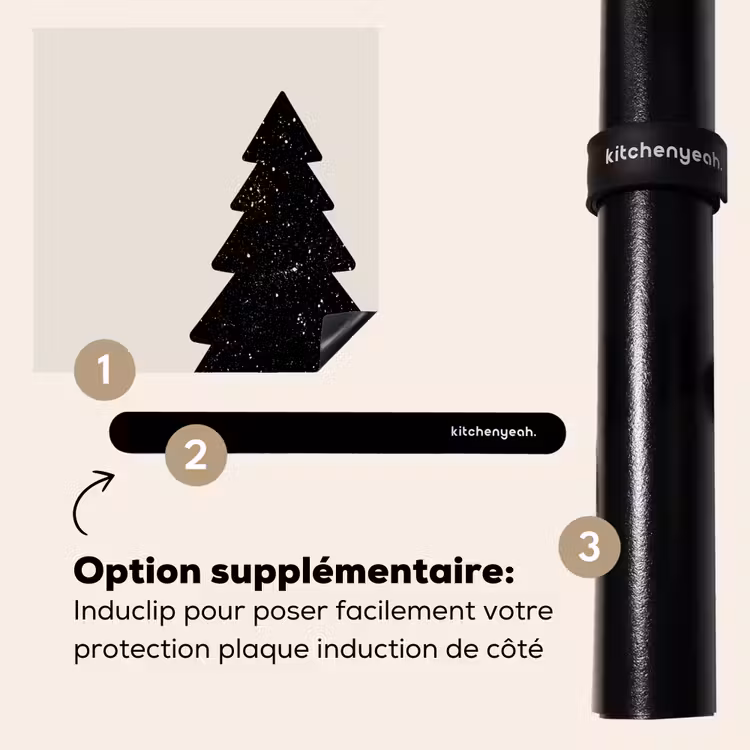 Protection plaque induction - Arbre de Noël - Noir - Vacances - Beige — 8