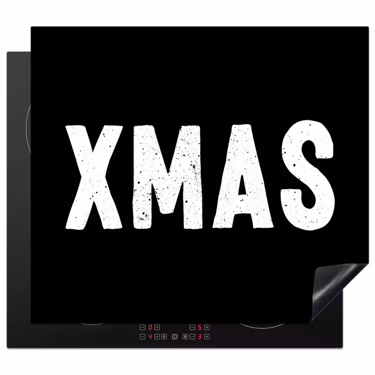 Protection plaque induction - Noël - Citations - Xmas - Noir - Vacances — 1