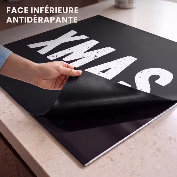 Protection plaque induction - Noël - Citations - Xmas - Noir - Vacances — 7