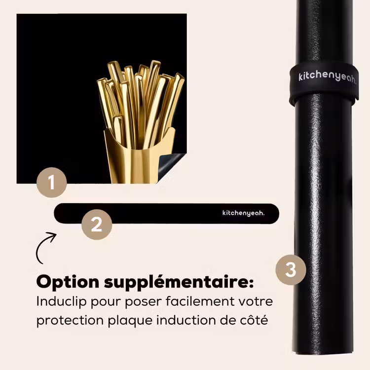 Protection plaque induction - Frites - Or - Chrome - Alimentation — 8