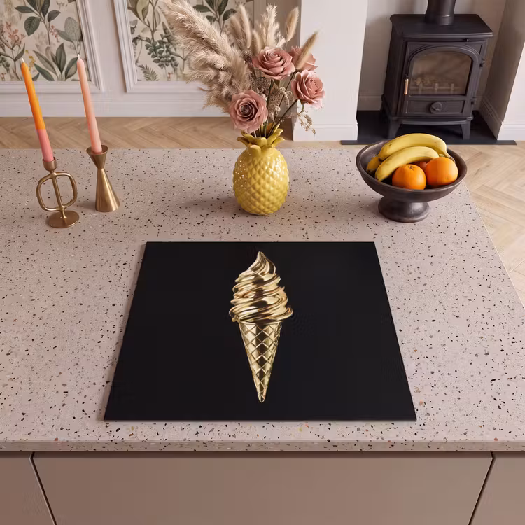 Protection plaque induction - Glace - Or - Noir - Alimentation — 3