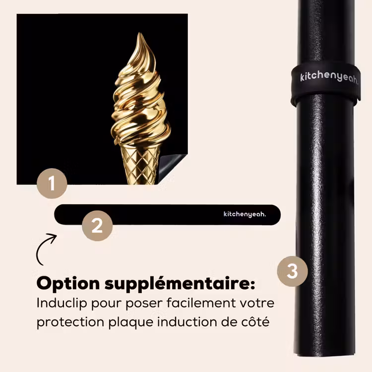 Protection plaque induction - Glace - Or - Noir - Alimentation — 8