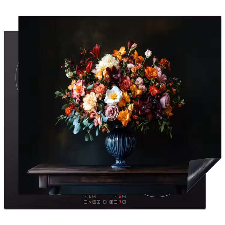 Protection plaque induction - Grand - Fleurs - Vase - Bouquet — 1