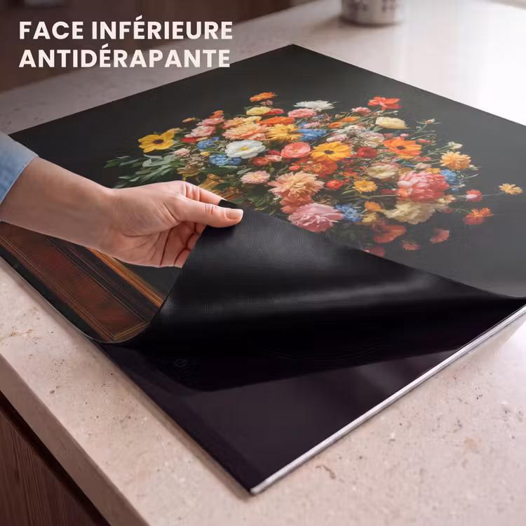 Protection plaque induction - Or - Fleurs - Couleurs - Vase — 7