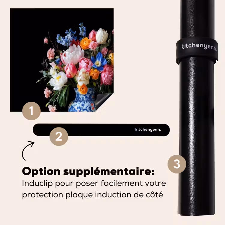 Protection plaque induction - Roses - Fleurs - Vase - Bouquet — 8