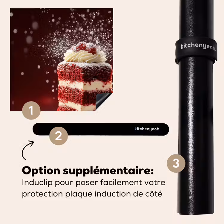 Protection plaque induction - Velours rouge - Gâteau - Aliments — 8