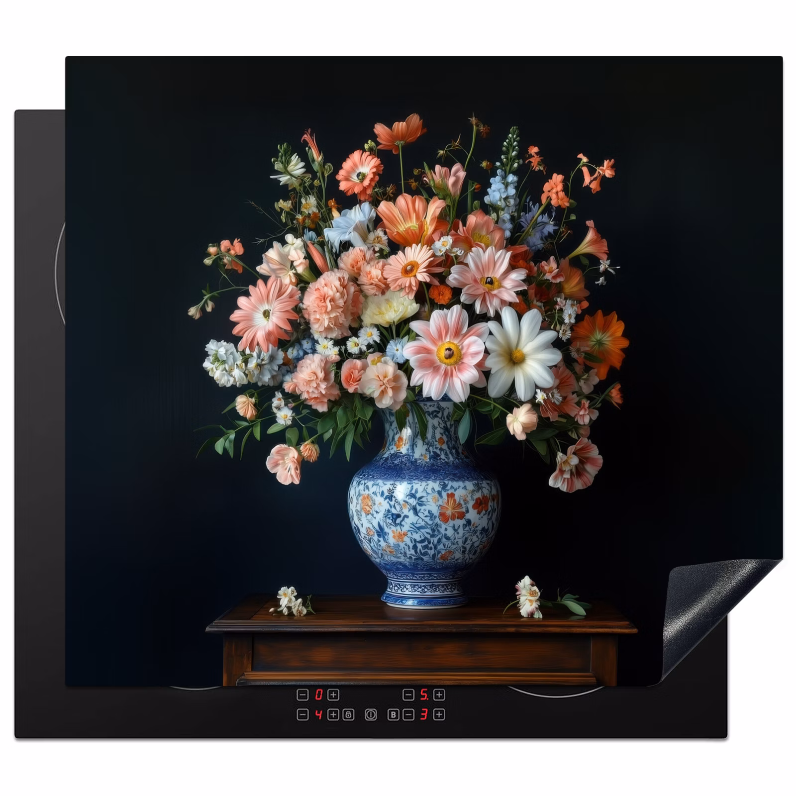 Protection plaque induction - Bois - Vase - Couleurs - Fleurs — 1