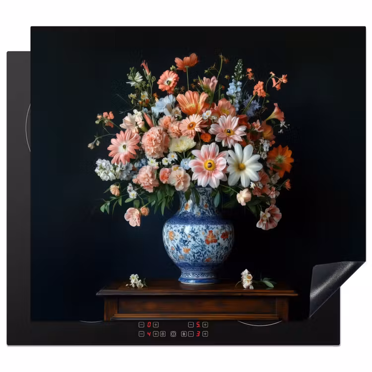 Protection plaque induction - Bois - Vase - Couleurs - Fleurs — 1