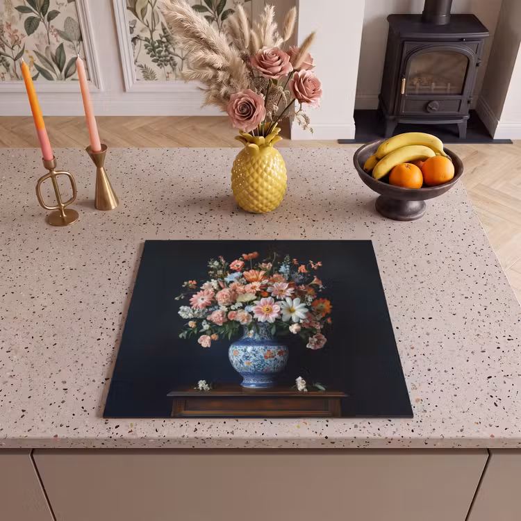 Protection plaque induction - Bois - Vase - Couleurs - Fleurs — 3