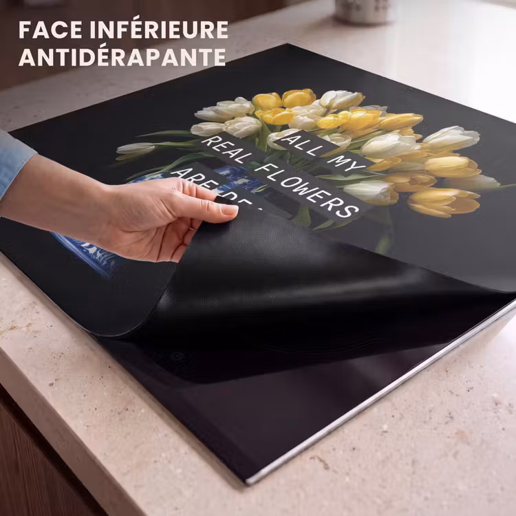 Protection plaque induction - Citations - Fleur - Tulipe - Jaune — 7