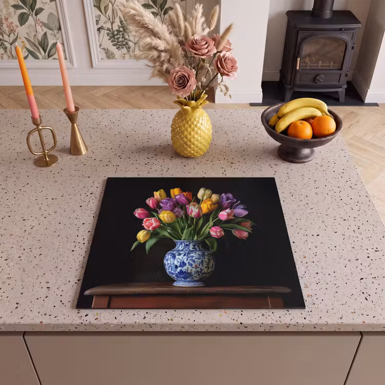 Protection plaque induction - Tulipes - Couleurs - Vase — 3