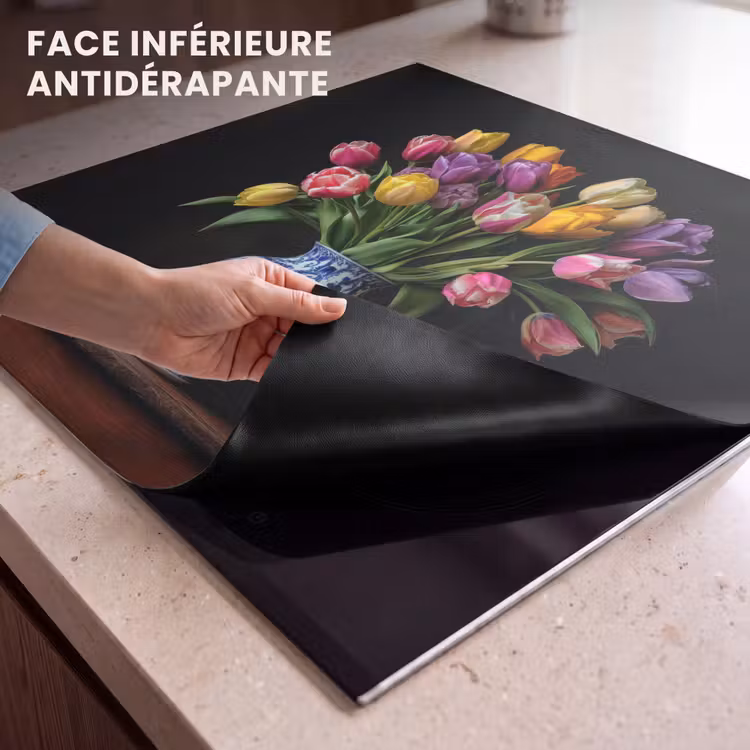 Protection plaque induction - Tulipes - Couleurs - Vase — 7