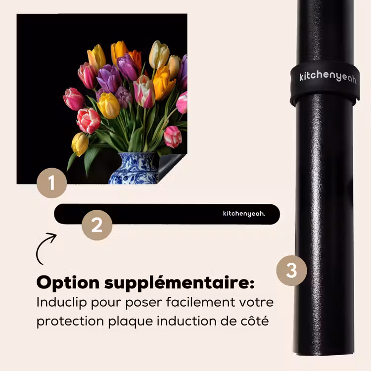 Protection plaque induction - Tulipes - Couleurs - Vase — 8