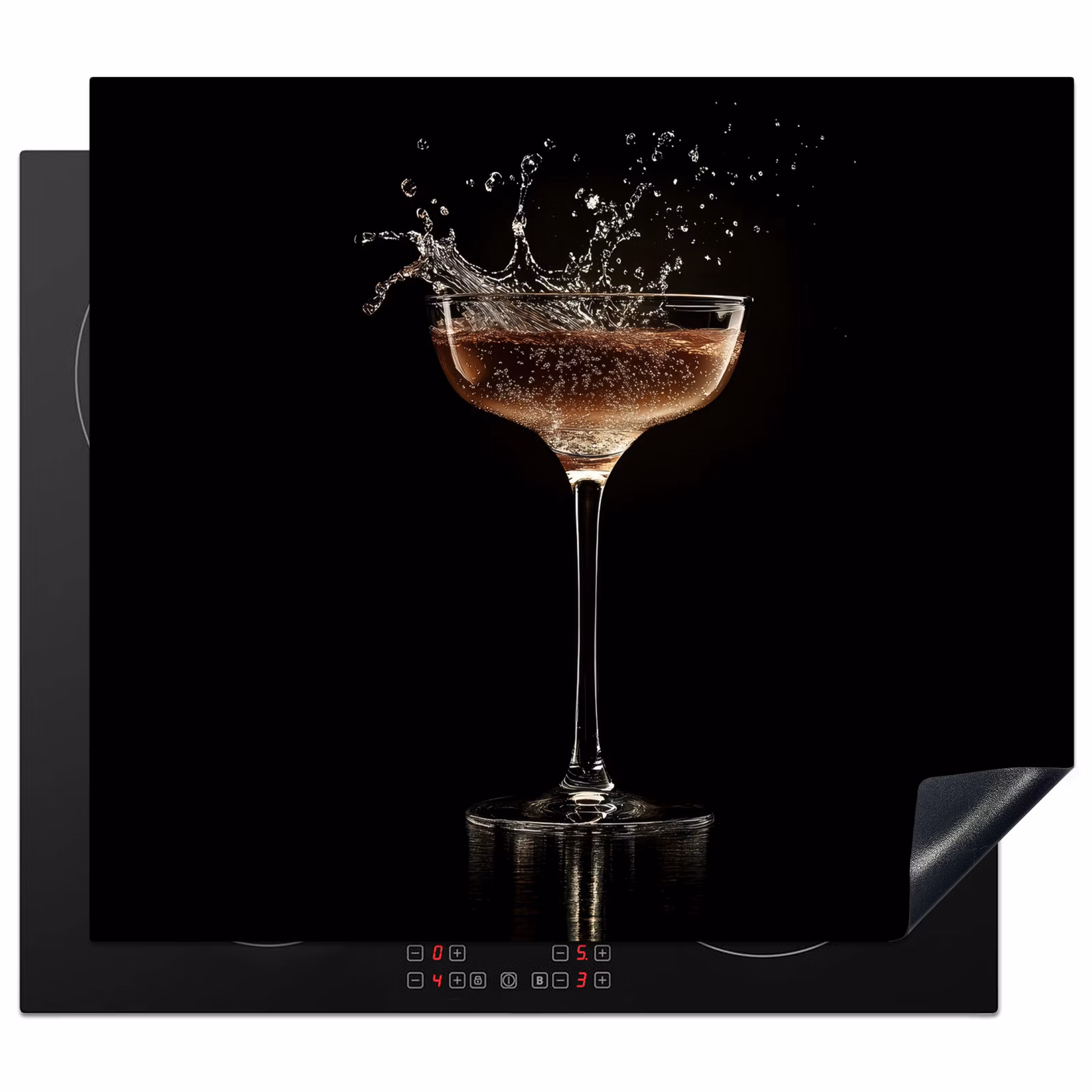 Protection plaque induction - Cocktail - Noir - Splashes - Verre — 1