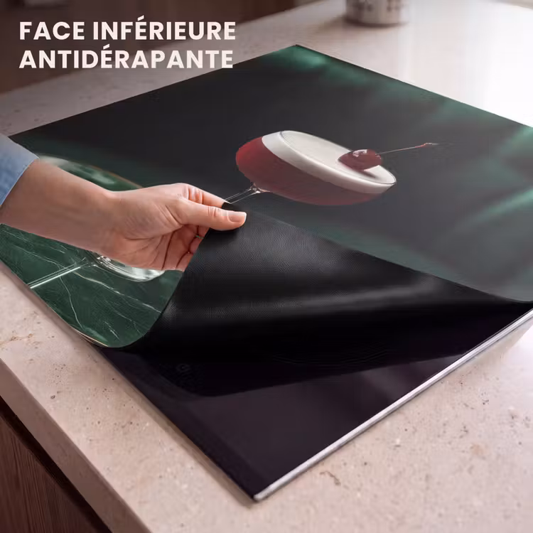 Protection plaque induction - Cerise - Cocktail - Rouge - Marbre — 7