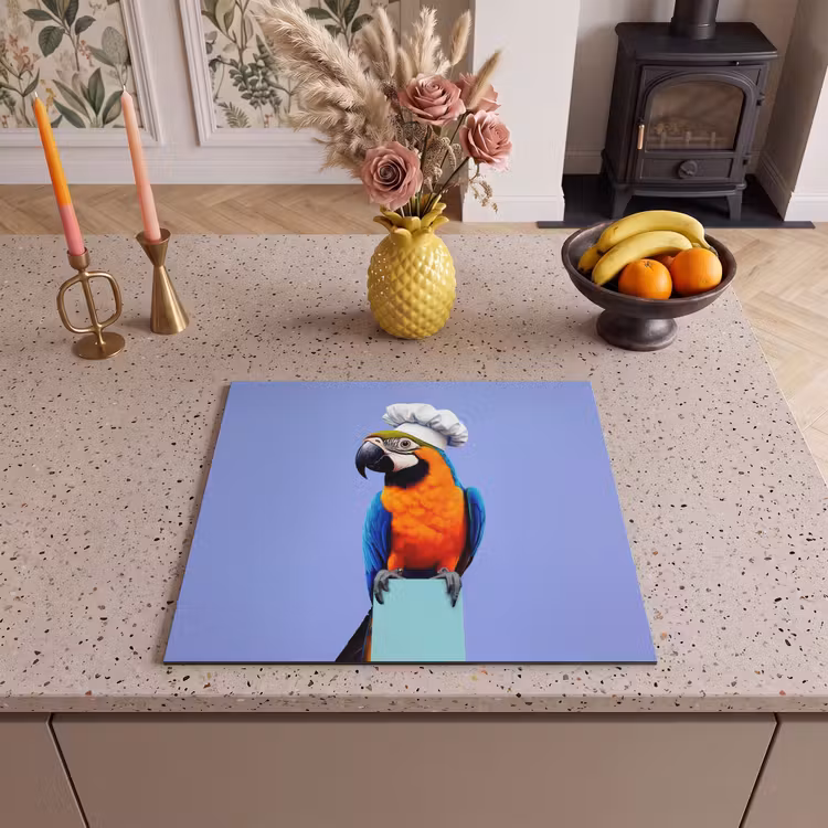 Protection plaque induction - Perroquet - Toque - Oiseau - Sympa — 3