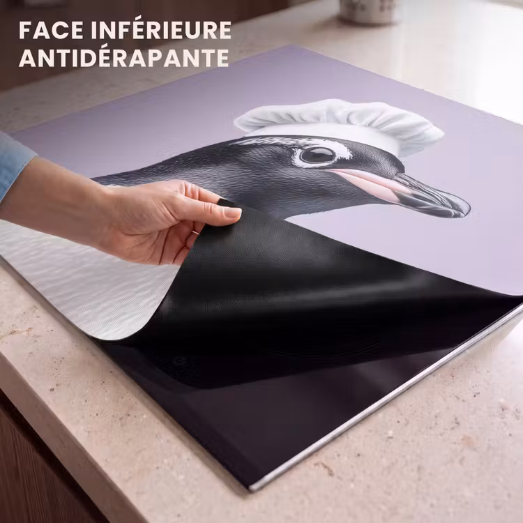 Protection plaque induction - Pingouin - Toque - Mignon - Violet — 7