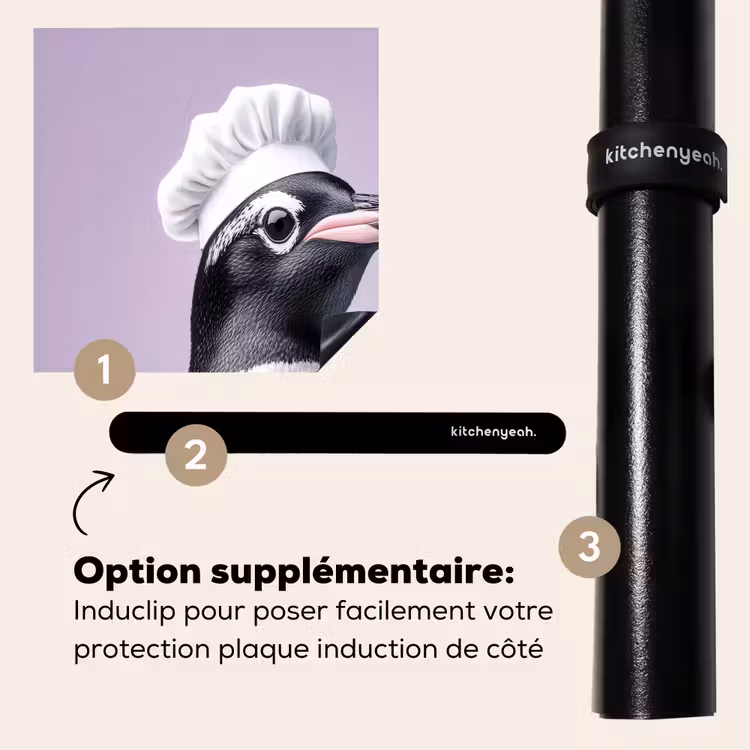Protection plaque induction - Pingouin - Toque - Mignon - Violet — 8