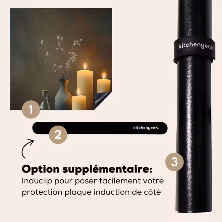 Protection plaque induction - Bougies - Nature morte - Rustique - Livres — 8