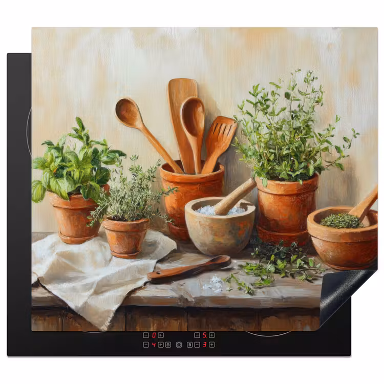 Protection plaque induction - Pots - Herbes - Bois — 1