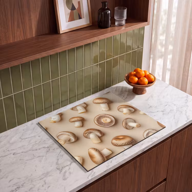 Protection plaque induction - Champignons de châtaigne - Beige — 4