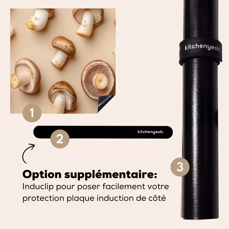Protection plaque induction - Champignons de châtaigne - Beige — 8